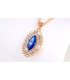SET105 - Blue oval Jewelry Set